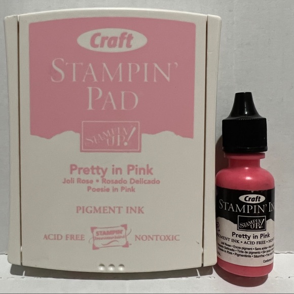 Stampin' Up! Office Stampin Up Craft Ink Pad Pretty In Pink Refill Bottle Full Poshmark